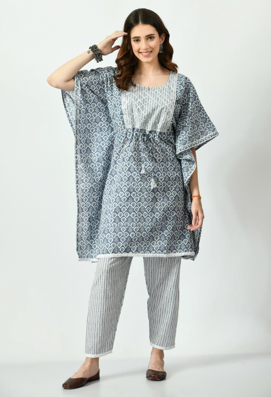 Women Printed Kaftan Pant Set