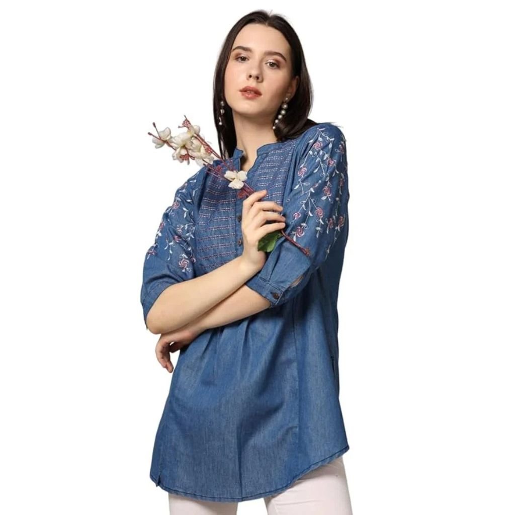 Denim Short Kurta for Women