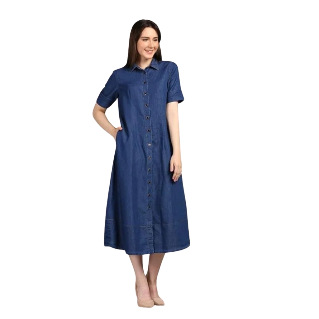 Long Shirt Type Design Denim Kurti