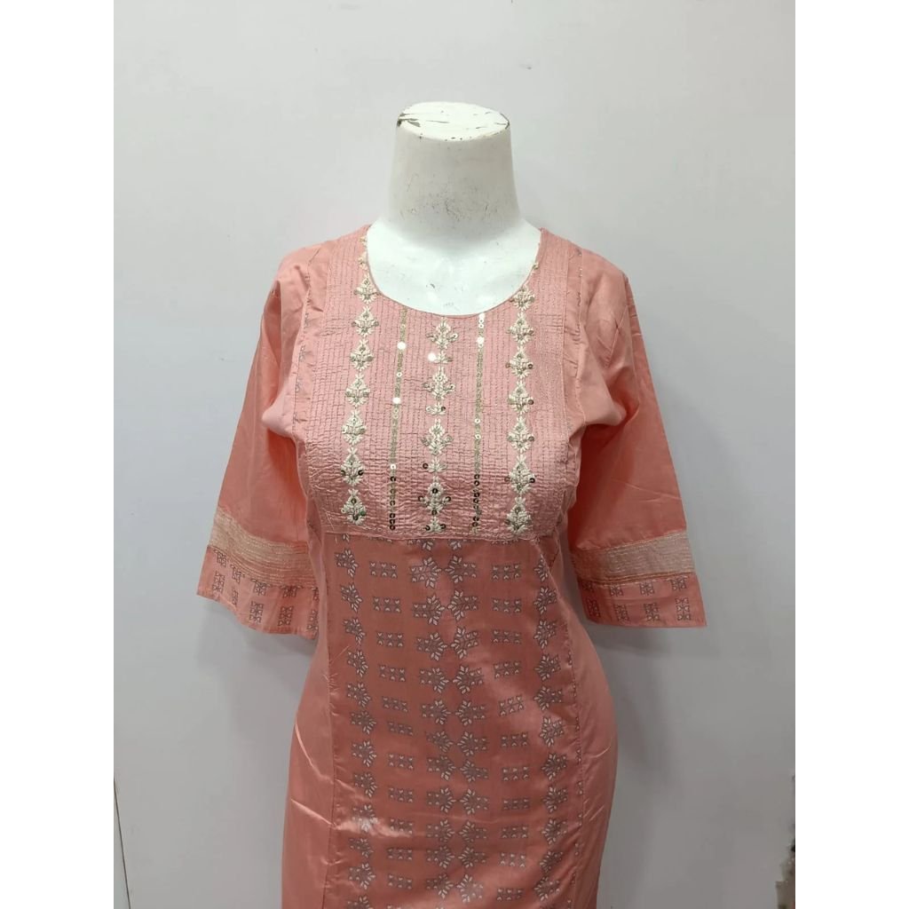 Straight Kurta With Embroidered For Women