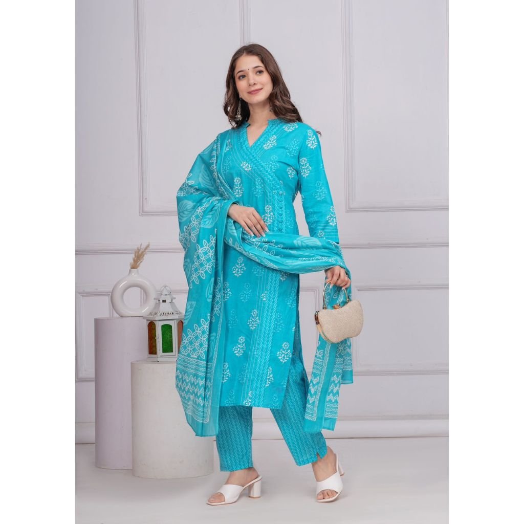 Cotton Suit with Cotton Chunni